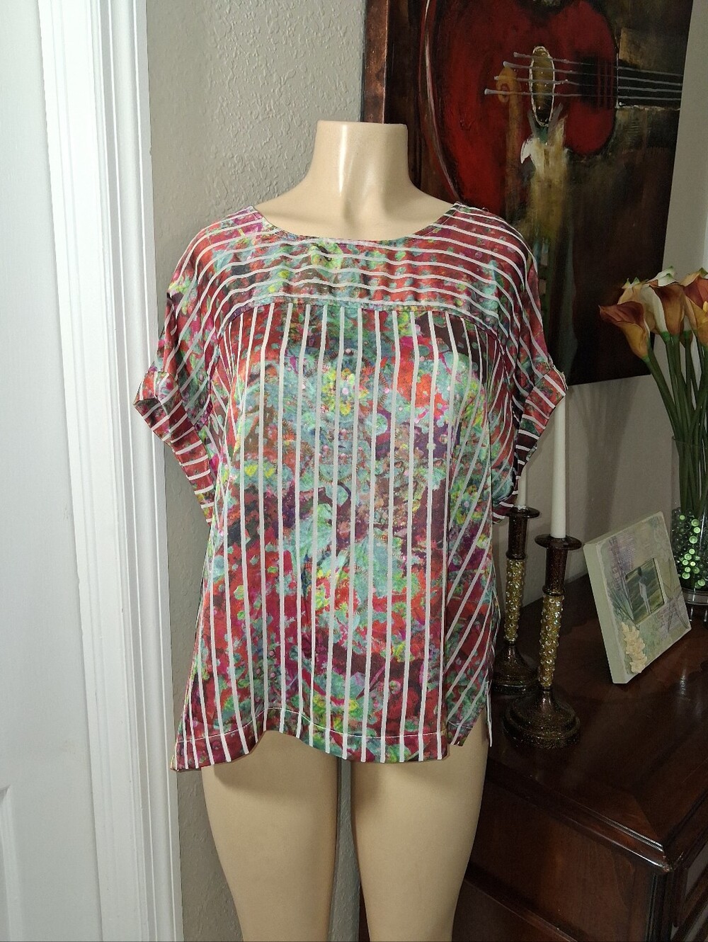 SOFT SURROUNDINGS W/ BACK BUTTON UP CLOSURE TOP SZ XLG